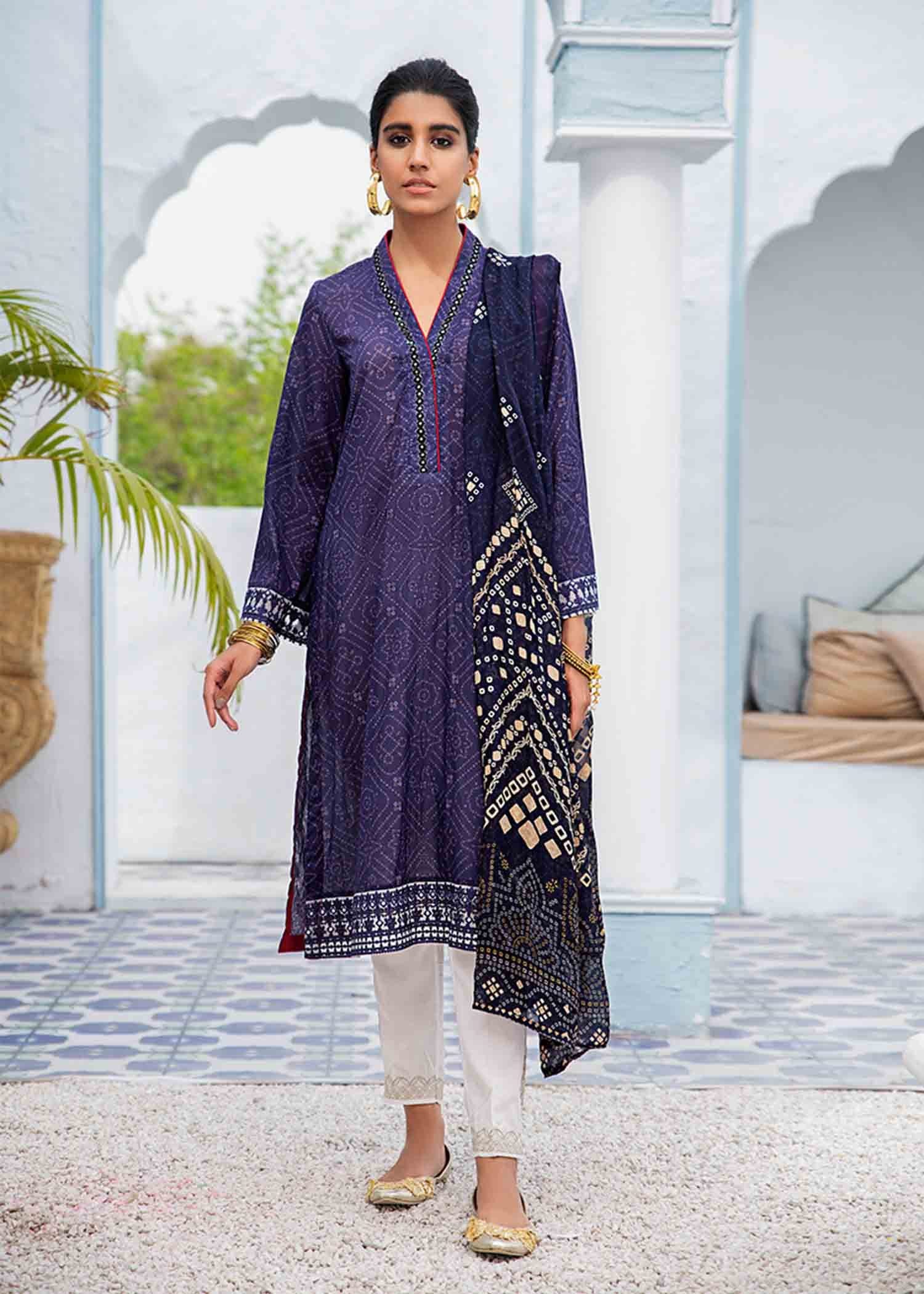 ETHEREAL BATIK  - 2PC - EMBELLISHED SHIRT