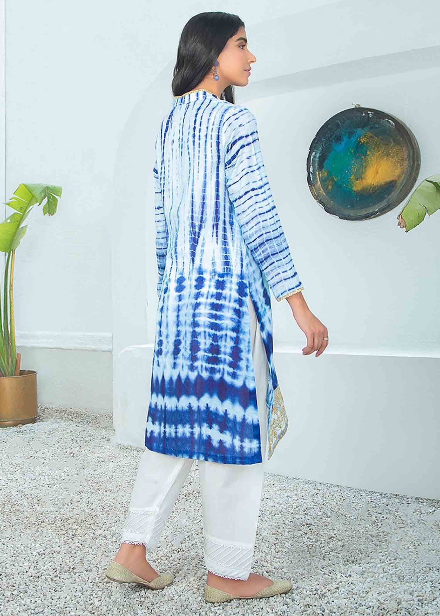 SPLASH TEAL - EMBELLISHED SHIRT